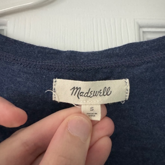 Sleeveless Casual Madewell T-Shirt Tank Dress, Navy, Small - Picture 3 of 6